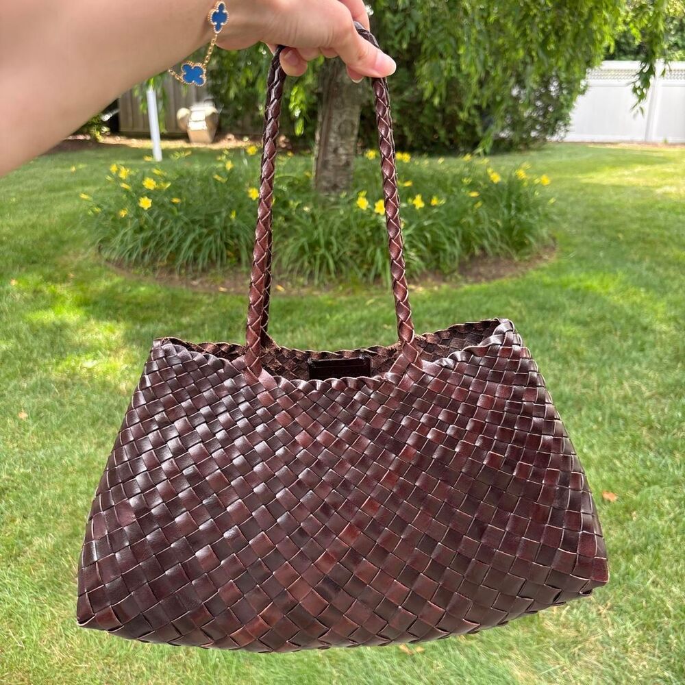 Dragon Diffusion Santa Croce Big Women's Brown and Burgundy Bag